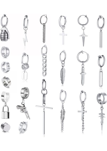 ED-346S-1 Paslanmaz Çelik Punk Kulak Klipsi Küpe Kadınlar Için, 1 Adet Olmayan Piercing, Sahte Küpe Geometrik Takı (Yurt Dışından) fiyatları