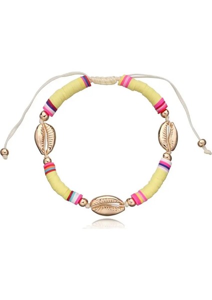 No.1 Boyutu 1 Adet Bohem Tarzı Plaj Kabuk Dekor Halhal El Yapımı Ayarlanabilir Boncuklu Ayak Bileği Bilezik Kabuk Halhal Plaj Için Takı Aksesuarları (Yurt Dışından)