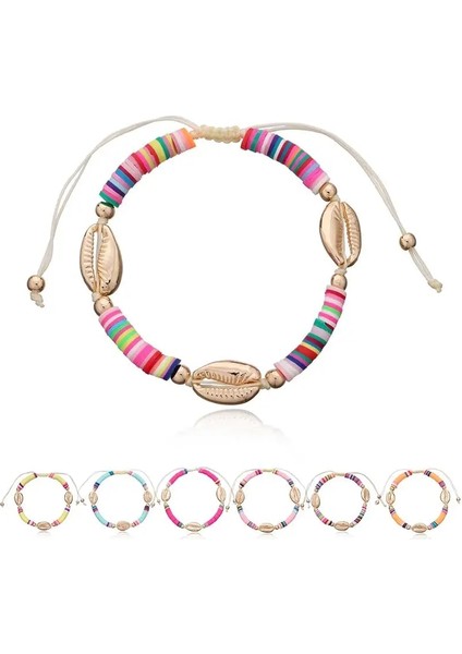 No.1 Boyutu 1 Adet Bohem Tarzı Plaj Kabuk Dekor Halhal El Yapımı Ayarlanabilir Boncuklu Ayak Bileği Bilezik Kabuk Halhal Plaj Için Takı Aksesuarları (Yurt Dışından) modelleri