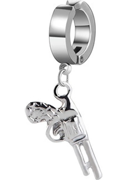 ED-458S01-1 Paslanmaz Çelik Punk Kulak Klipsi Küpe Kadınlar Için, 1 Adet Olmayan Piercing, Sahte Küpe Geometrik Takı (Yurt Dışından) modelleri