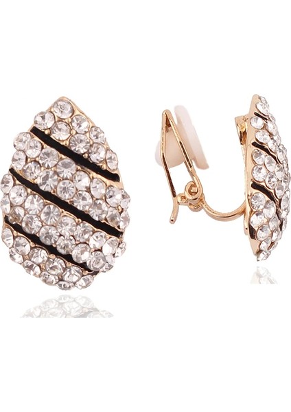 A4 Klipsli Kore Tarzı Rhinestone Kristal Yıldız Su Damlası Klipsli Küpe Delinmiş Moda Muhteşem Hiçbir Kulak Deliği Küpe Olmadan (Yurt Dışından)