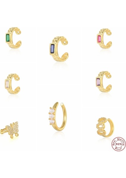 No.1 Boyutu 1 Adet Trendy Pendientes Plata 925 Zirkon Kulak Manşet Klip Kadınlar Için Küpeler Earcuff Faux Piercing Küpe Gümüş Takı (Yurt Dışından) fiyatları