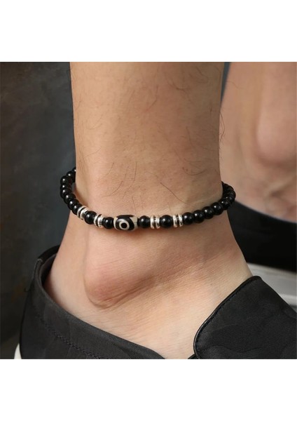 TFJL037-1 Boncuklu Ayak Bileği Bilezik Erkek Ayak Takı Aksesuarları Ayarlanabilir Uzunluk Lleg Bilezik Erkek Moda Halhal (Yurt Dışından) fırsatları