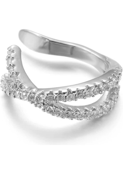 G2 Helix Kıkırdak Kabuklu Sahte Piercing Takı Kadın Erkek Ayarlanabilir Cz Kulak Manşet Hiçbir Piercing Kabuklu Manşet Küpe (Yurt Dışından)