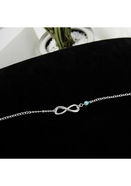 Gümüş Rengi Yeni Moda Gümüş Kaplama Aşk Infinity Şanslı Kadınlar Için 8 Boncuk Zincir Halhal Plaj Charm Bilezik Ayak Takı Kız Hediye (Yurt Dışından) fırsatları