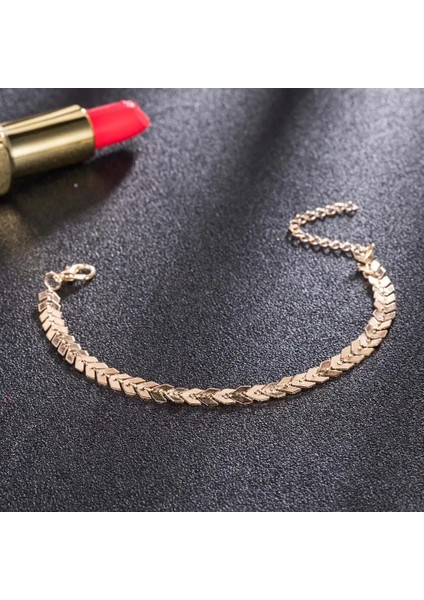 Altın Rengi Bohemian Ok Halhal Bilezik Kadınlar Için Punk Metal Zincir Pullu Halhal Yaz Plaj Halhal Kadın Yalınayak Bacak Zinciri Takı (Yurt Dışından) fırsatları