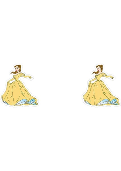 DDF431 Disney Pocahontas Manolya Diana Prenses Küpe Moda Çocuk Arkadaşlarına Göndermek Akrilik Küpe Sevimli Tatlı Reçine Küpe (Yurt Dışından)