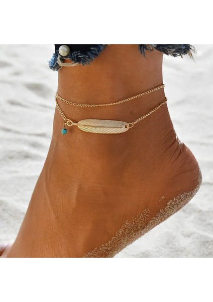 NO.50196 Beden Modyle Vintage Plaj Ayak Halhal Kadınlar Için Bohemian Kadın Halhal Yaz Bilezik Bacak Takı Üzerinde (Yurt Dışından)