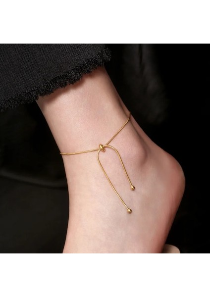 A1003 Yeni Paslanmaz Çelik Altın Renk Curb Küba Zincir Halhal Kadınlar Için Plaj Ayak Takı Bacak Zinciri Ayak Bileği Bilezikler Kadın Aksesuarları (Yurt Dışından)