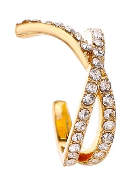 E034JIN Moda Küçük Kulak Manşet Küpe Kadınlar Için Kulak Klipsi Altın Renk Hiçbir Piercing Sahte Kıkırdak Küpe (Yurt Dışından)