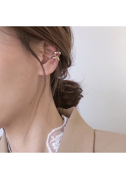 E034JIN Moda Küçük Kulak Manşet Küpe Kadınlar Için Kulak Klipsi Altın Renk Hiçbir Piercing Sahte Kıkırdak Küpe (Yurt Dışından) indirimleri