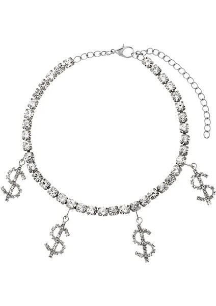 004702SL Bynouck Büyük Rhinestone Tenis Halhal Zinciri Kadınlar Için Kristal Kelebek Charms Takı Çok Katmanlı Ayak Bilezik Lüks Takı (Yurt Dışından)