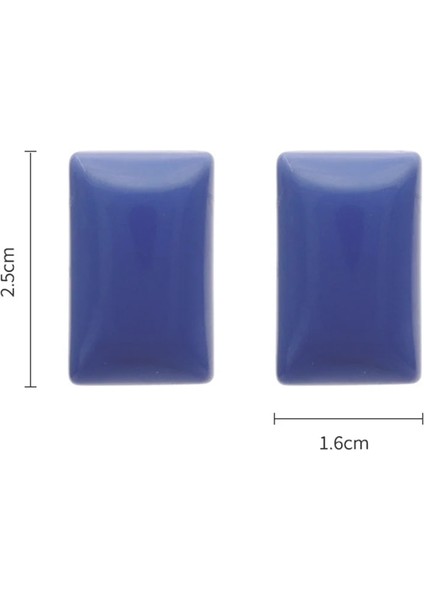 Renk 3 Geometrik Kulak Klipsi Küpe Kadınlar Için Piercingsiz Takı Basit Sarı Mavi Reçine Manşet Küpe Aretes (Yurt Dışından)