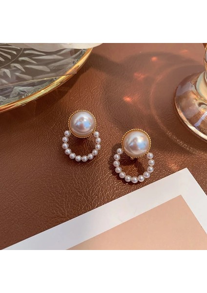 F Yeni Tasarım Koreli Kadın Küpe Üzerinde Klip Inci Rhinestones Kadın Moda Takı Için Deldi Kulak Klipsi Yok (Yurt Dışından)