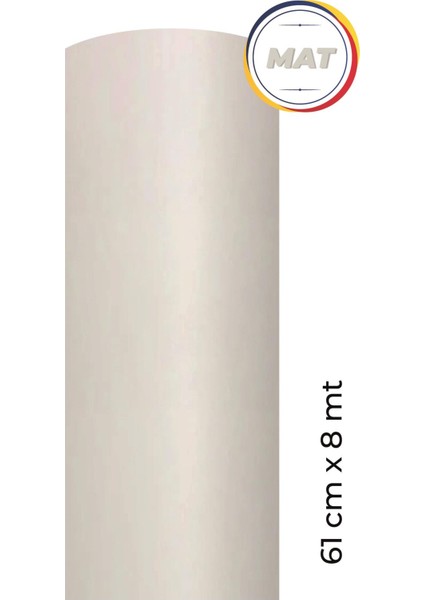 Mat  Beyaz Yapışkanlı Folyo 61 cm x 8 Metre