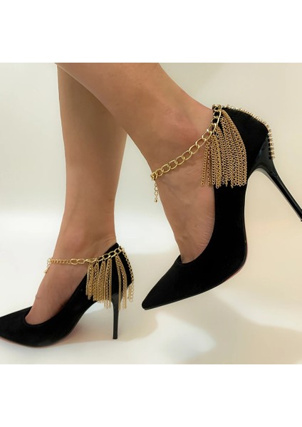 Gümüş Rengi Ingesight.z 1 Adet Rhinestone Kristal Link Zinciri Püskül Bilezik Halhal Kadınlar Altın Renk Ayak Üzerinde Halhal Yalınayak Sandalet Takı (Yurt Dışından) modelleri