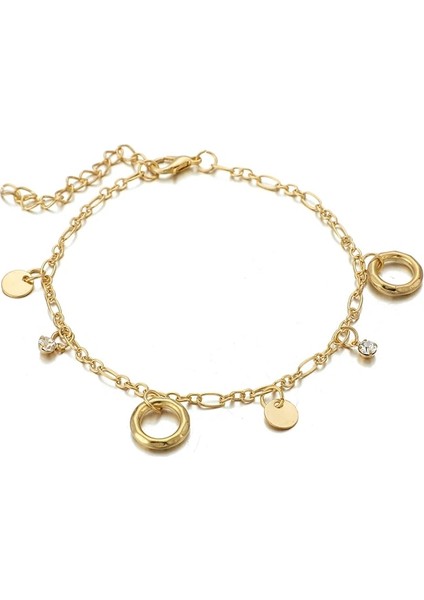 Altın Tocona Charm Parlak Kristal Kolye Halhal Set Beyaz Boncuk Ince Altın Halhal Çok Katmanlı Geometrik Kolye Ayak Zinciri Takı 8616 (Yurt Dışından) fırsatları