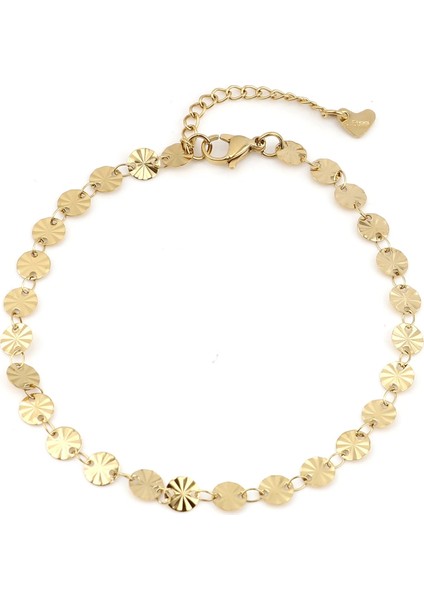 Gümüş Kaplı 12 Styletainless Çelik Halhal Altın Renk Zinciri Halhal Bilezik Kadınlar Için Bacak Plaj Yalınayak Ayak Zinciri Takı (Yurt Dışından)