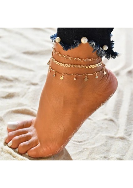 NO.50246 Beden Letapı Yeni Moda Aşk Kelepçe Plaj Halhal Kadınlar Için Trendy Ayak Takı Özgürlük Harfler Bacak Bilezik Hediye Kadın Için (Yurt Dışından)