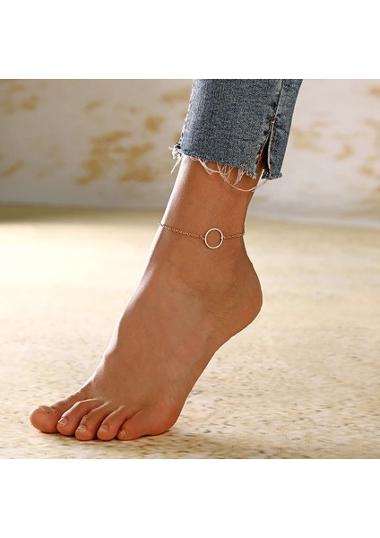 M Beden Geometrik Ayak Bileği Kadınlar Için Büyük Daire Ayak Halhal Bracet Yaz Plaj Yalınayak Sandalet Bilezik Bacak Üzerinde Ayak Bileği Kadın (Yurt Dışından) fırsatları