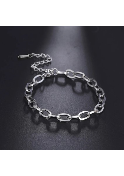 Hip Hop Zinciri Çelik Skyrim Bacak Ayak Bileği Bilezik Altın Renk Boncuklu Paslanmaz Çelik Plaj Ayak Zinciri Figaro Halhal Takı Hediye Kadınlar Için Kız (Yurt Dışından)