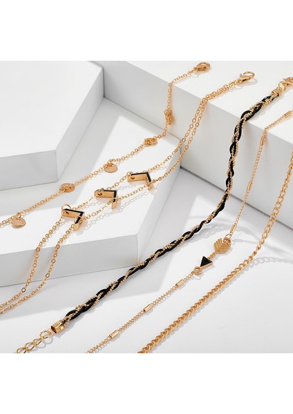 NO.8468 Beden Tocona Boho Kabuk Katmanlı Altın Renk Ayak Zinciri Yalınayak Sandalet Kalp Balık Alaşım Kadınlar Için Renkli Halat Halhal Yaz Takı (Yurt Dışından) fırsatları