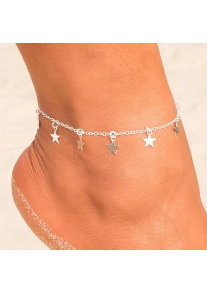 5 Moda Basit Yıldız Kolye Halhal Kadın Halhal Barefoot Sandalet Ayak Cha Kadınlar Için Yeni Ayak Bileği Bilezikler Plaj Takı (Yurt Dışından) fırsatları