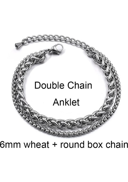4 mm Buğday Zinciri Paslanmaz Çelik Plaj Halhal Kadın Aksesuarları Için Gümüş Renk Takı Bacak Ayak Bileği Bilezik Ayak Zinciri Erkekler Halhal Hediye (Yurt Dışından) modelleri