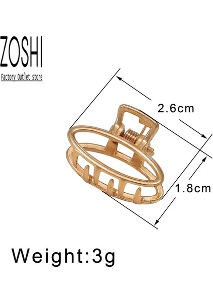 TS680 Yeni Moda Nefis Küçük Geometrik Saç Pençe Kadınlar Kızlar Için Kelepçeler Saç Yengeç Metal Saç Tokası Aksesuarları Şapkalar Altın Plaka (Yurt Dışından)