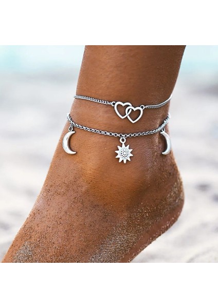 Ayak Bileği 10 Vintage Ayak Bileği Bilezikler Kadınlar Için Basit Kalp Aşk Halhal Kadınlar Için Plaj Charm Boho Aksesuarları Mujer Bacak Ayak Takı (Yurt Dışından) modelleri