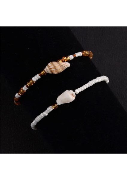 60039-2 2021 Yeni Sıcak Boho Tarzı Halhal Kadınlar Için Kız Trendy Doğal Kabuk Boncuk Ayak Bileği Bilezik Kadın Yaz Plaj Takı Aksesuarları (Yurt Dışından) indirimleri