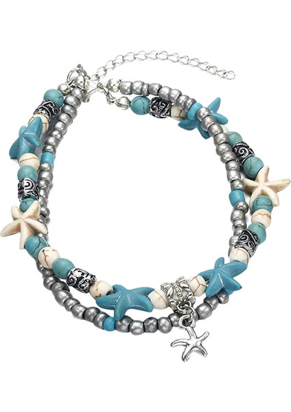 Bü Starfell Halhal Kadın Moda Vintage Yaz Plaj Yalınayak Sandalet Ayak Bileği Bilezikler Ayak Balmumu Halat Zincir Takı #40 (Yurt Dışından) indirimleri