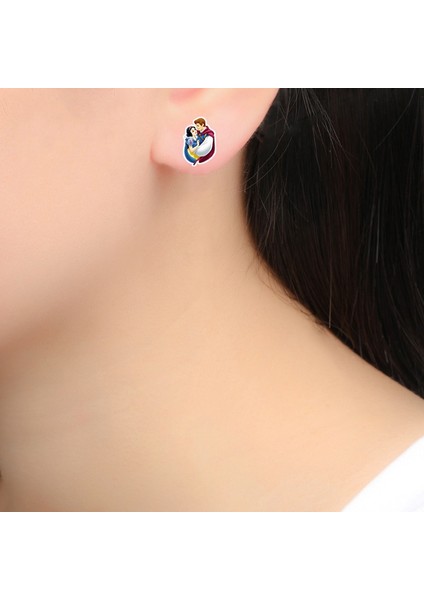 DDF426 Disney Pocahontas Manolya Diana Prenses Küpe Moda Çocuk Arkadaşlarına Göndermek Akrilik Küpe Sevimli Tatlı Reçine Küpe (Yurt Dışından) modelleri