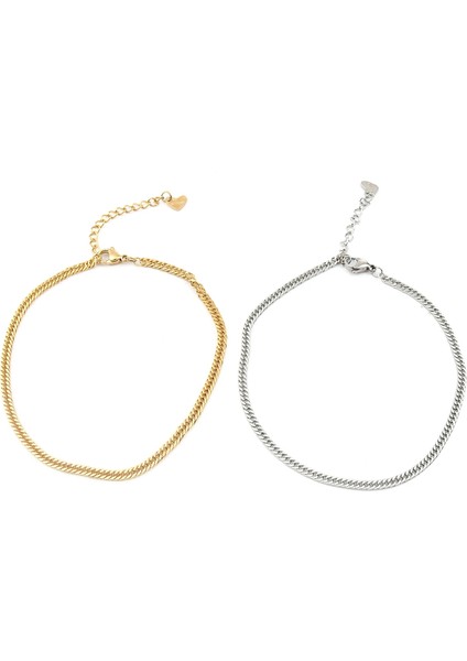 No.6 Boyutu 1 Adet Sıcak Paslanmaz Çelik Halhal Kadın Erkek Takı Için Altın Renk Gümüş Renk Geometrik Kalp Charms Hediye Kaynağı (Yurt Dışından) fiyatları