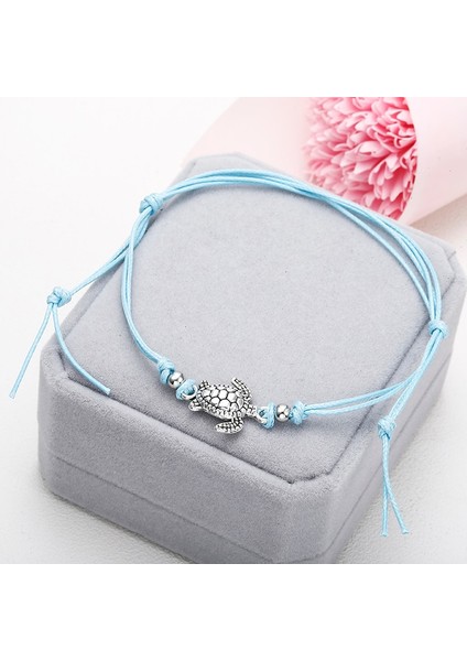 NS37 Beyaz NS37 Yaz Plaj Kaplumbağası Şekilli Charm Halat Dize Halhal Kadınlar Için Ayak Bileği Bilezik Kadın Sandalet Bacak Zinciri Ayak Takı (Yurt Dışından) fırsatları