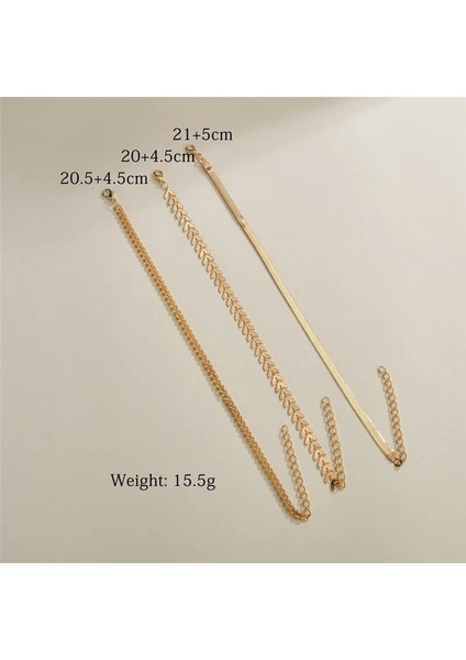 NO.50160 Beden Wukalo Et Altın Renk Kadınlar Için Basit Zincir Halhal Plaj Ayak Takı Bacak Zinciri Ayak Bileği Bilezik Kadın Aksesuarları (Yurt Dışından) modelleri