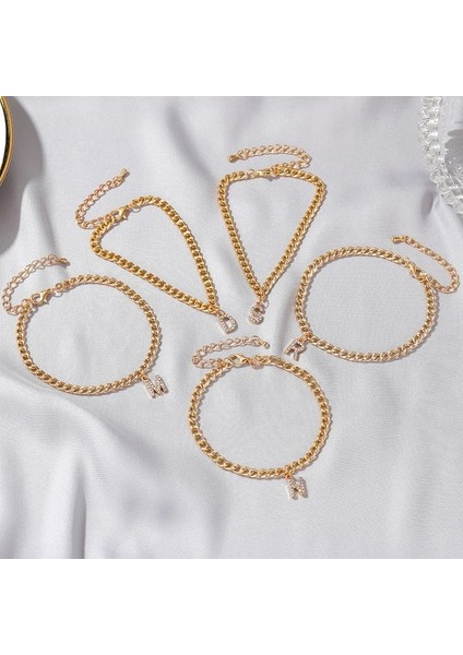 M Harfi Moda Boho Ilk Harf Taklidi Bilezikler Halhal Kadınlar Için Altın Renk Zinciri Alfabe Kolye Yaz Plaj Kız Takı (Yurt Dışından) modelleri