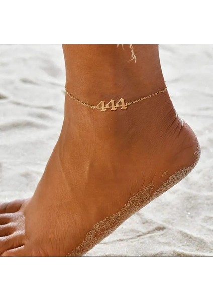Gül Kırmızı Stili NO.444 Beden Melek Numarası Kadınlar Için Halhal Paslanmaz Çelik Bacak Bilezik Plaj Ayak Boho Goth Takı Bff (Yurt Dışından) fiyatları