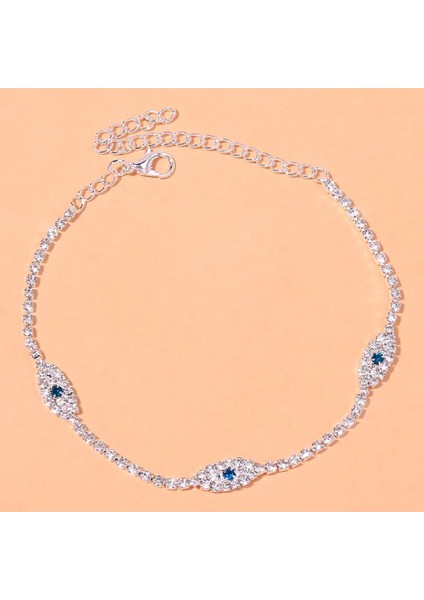 Altın Halhal Moda Rhinestone Mavi Nazar Ayak Bileği Bilezik Femme Kadınlar Için Ancle Bohemian Teandas Plaj Halhal Takı Aksesuarları (Yurt Dışından) fiyatları