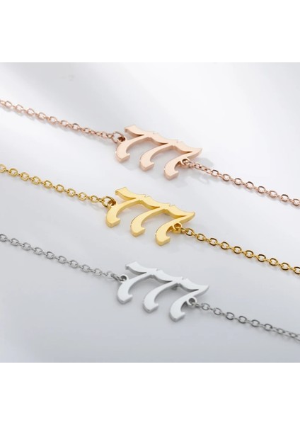 Pembe Tarzı Melek Numarası 111 Gotik Melek Numarası Halhal Erkekler Kadınlar Için Altın Paslanmaz Çelik Şeytan Ayak Bileği Bilezik Minimalist Doğum Günü Takı Hediye (Yurt Dışından) fırsatları