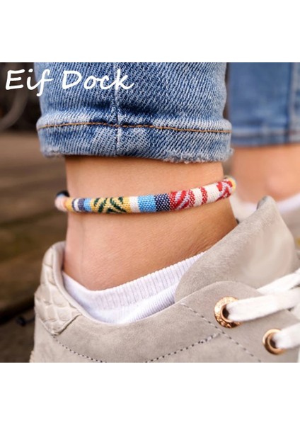 A17 Renkli Istiflenebilir Etnik Halhal Kadınlar Için Bohem Takı Ayarlanabilir Halat Zincir Ayak Bileği Zinciri Yaz Plaj Bacak Ayak Zinciri (Yurt Dışından) fiyatları