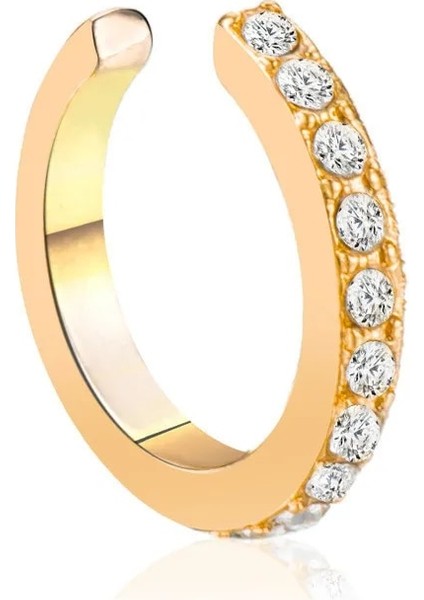 E01778 Tobılo Moda Basit Çapraz Klip Küpe Kadınlar Kızlar Için Sevimli Altın Gümüş Renk Punk Kulak Manşet Klip Piercing Jewerly Olmadan (Yurt Dışından)