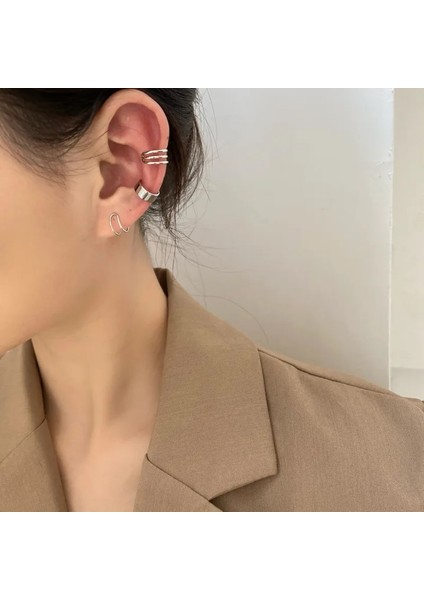 Stil 07 Punk Rock Altın Renk Klip Küpe Piercing Yok Trendy Link Zinciri Kulak Manşetleri Bildirimi Kıkırdak Küpe Kadınlar Için Parti Takı (Yurt Dışından)