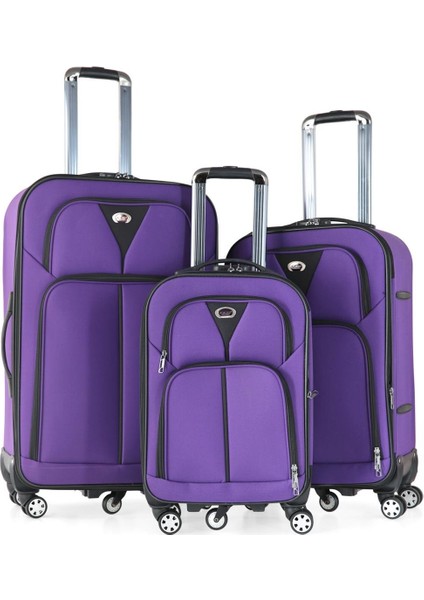 098 Kumaş 3 Lü Valiz Seti