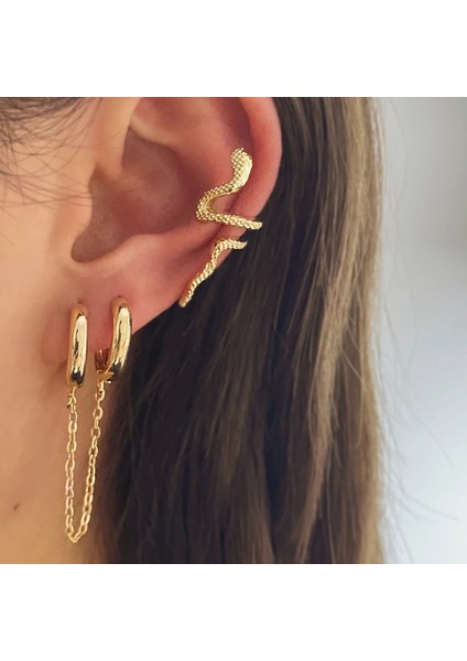 RAM13628 Bohemian No Piercing Kristal Rhinestone Kulak Manşet Küpe Kadınlar Için Wrap Damızlık Klip Küpe Kız Trendy Küpe Takı Bijoux (Yurt Dışından)
