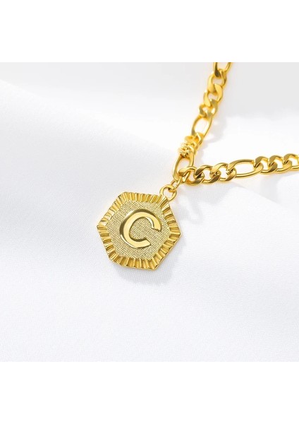 C Kadın Halhal Ayak Bileği Bilezik Altın Paslanmaz Çelik Ilk Halhal Harf Bacak Bilezik A-Z Alfabe Halhal Bacak Ayak Takı (Yurt Dışından)