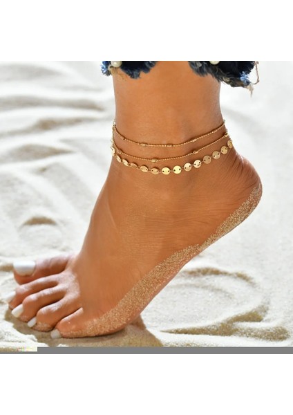 BR031-18 Bohemian Çok Katmanlı Kabuk Boncuk Halhal Kadınlar Için Vintage Starfish Ayak Bileği Bilezikler Bacak Ayak Zinciri Yaz Plaj Takı (Yurt Dışından)