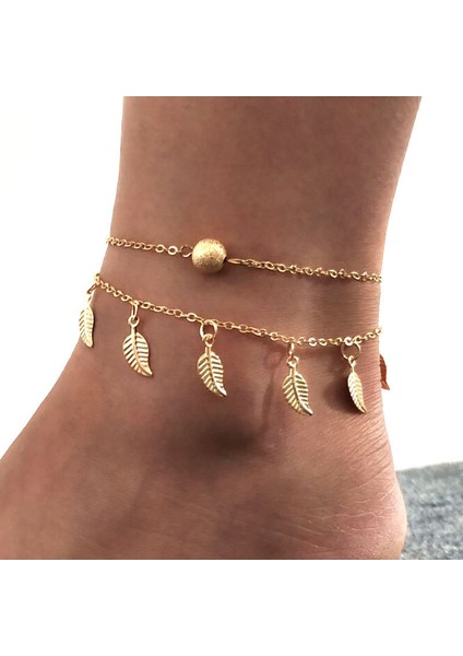 S016ALTIN Et Kadınlar Için Halhal Ayak Aksesuarları Yaz Plaj Barefoot Sandalet Bilezik Bacak Üzerinde Ayak Bileği Kadın Ayak Bileği (Yurt Dışından) modelleri