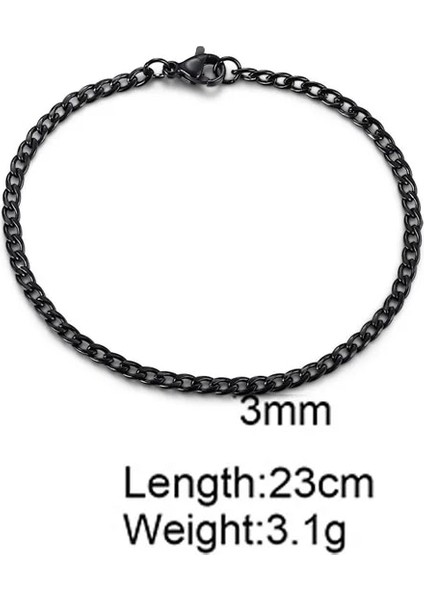 Antik Gümüş Kaplama Erkek Halhal Bilezik, Küba Zinciri Halhal Bileklik, Erkek Takı, Erkek Arkadaşa Hediye, Minimalist Takı (Yurt Dışından)
