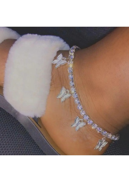 Reçine Siyah Ins Moda Kelebek Halhal Rhinestone Teain Ayak Zinciri Takı Kadınlar Için Yaz Plaj Halhal Kelebek Yalınayak Zinciri (Yurt Dışından) fiyatları
